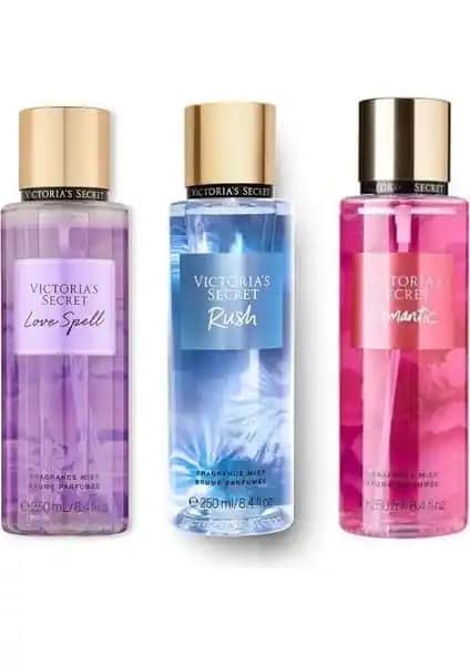 Victoria's Secret Love Spell-Rush-Romantic Üçlü Vücut Spreyi Seti Günlük Kullanım İçin Uygun