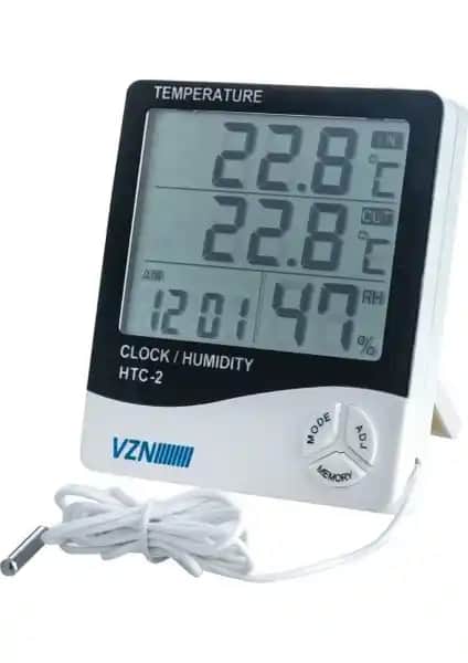 Vzn Dijital Termometre Saat ve Nem Ölçer: İç ve Dış Mekan için Modern ve Güvenilir Çözüm