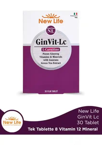 Yeni Hayat GinVit-LC L-Karnitin ile Günlük Enerji ve Bağışıklık Desteği Sağlayan Multivitamin Ürünü