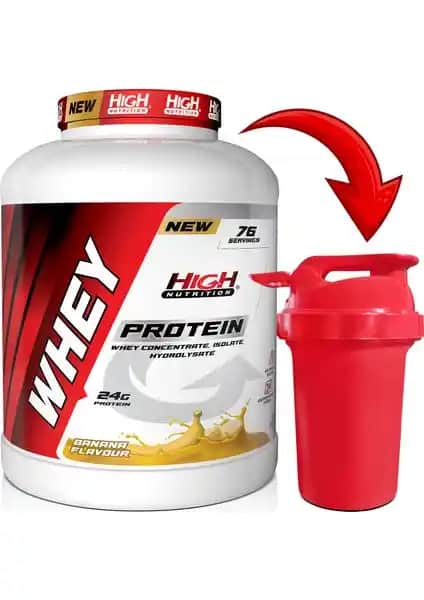 Yüksek Proteinli Muz Aromalı Whey Protein 2280 Gr Sağlıklı Yaşam ve Spor Desteği