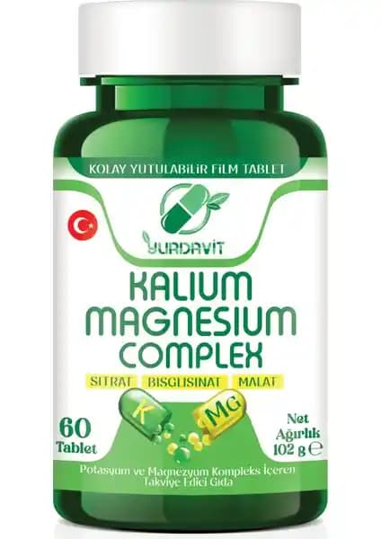 Yurdavit Kalium Magnesium Kompleksi: Kas ve Sinir Sağlığını Destekleyen Güçlü Takviye