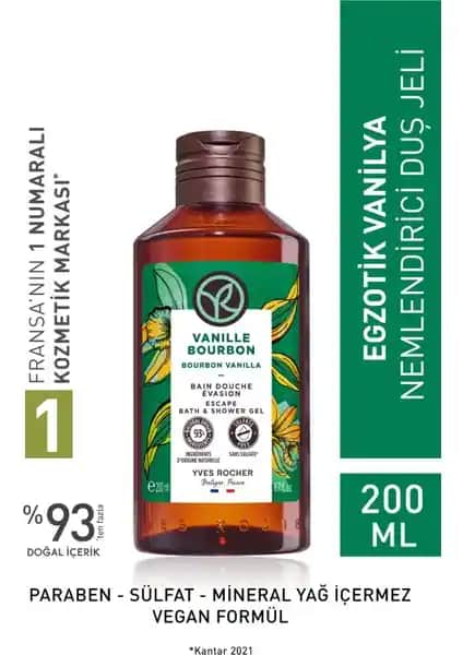 Yves Rocher Nemlendirici Duş Jeli Egzotik Vanilya Doğal Temizlik ve Nem Dengeleyici Özellikleri