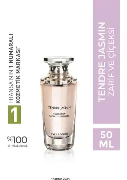 Yves Rocher Tendre Jasmin Eau de Parfum 50 ml kadınlar için çiçeksi zarafet ve feminenlik sunar