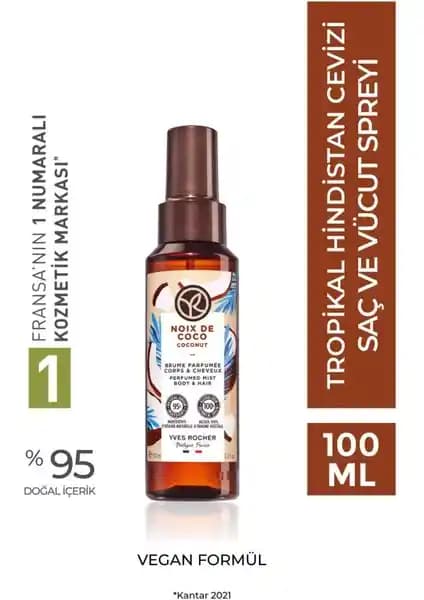 Yves Rocher Tropikal Hindistan Cevizi Spreyi: Doğal ve Kalıcı Tropikal Koku Deneyimi