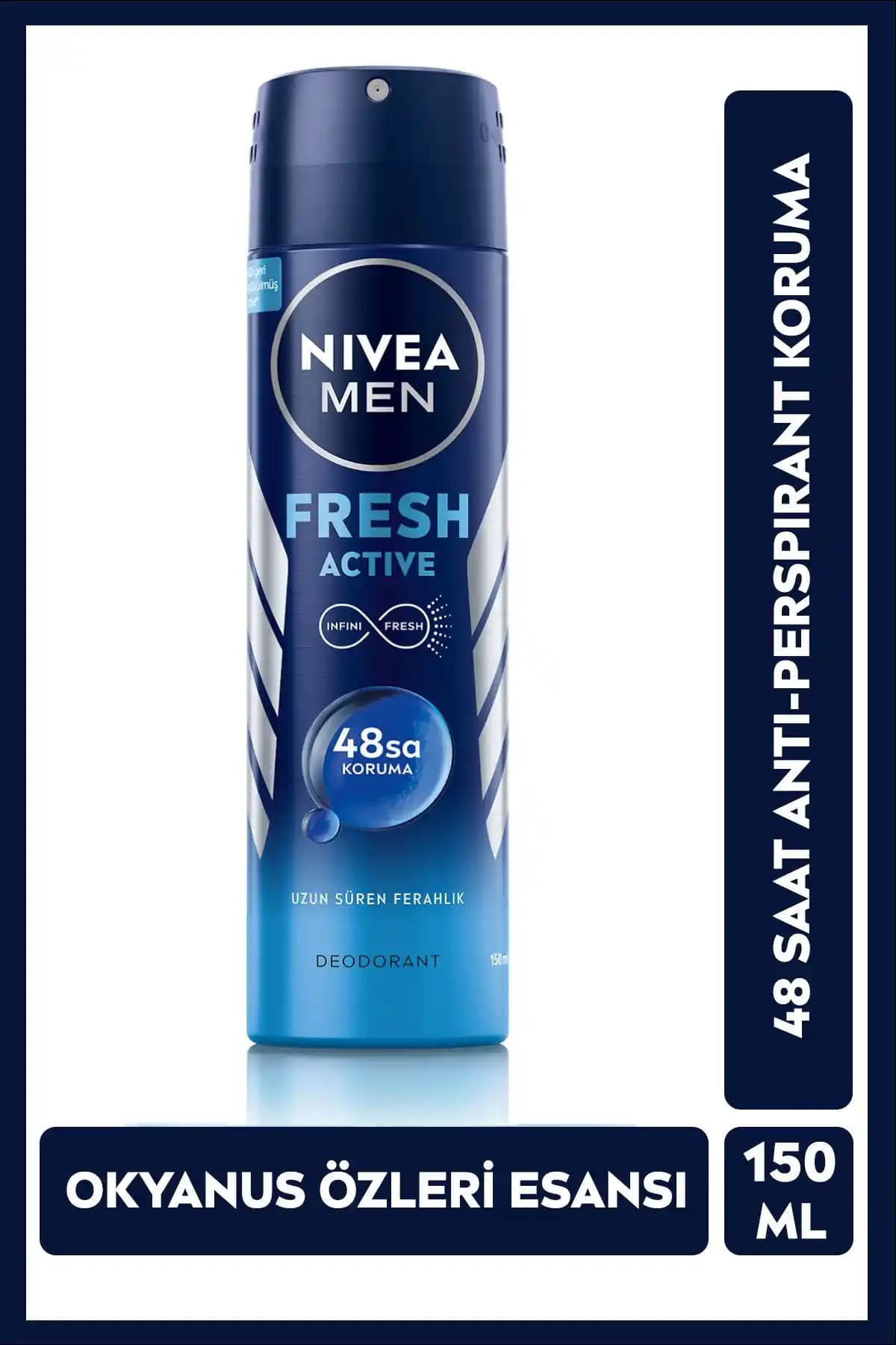 NIVEA MEN Erkek Sprey Deodorant Fresh Active ile Ferah Kalıcı Koruma