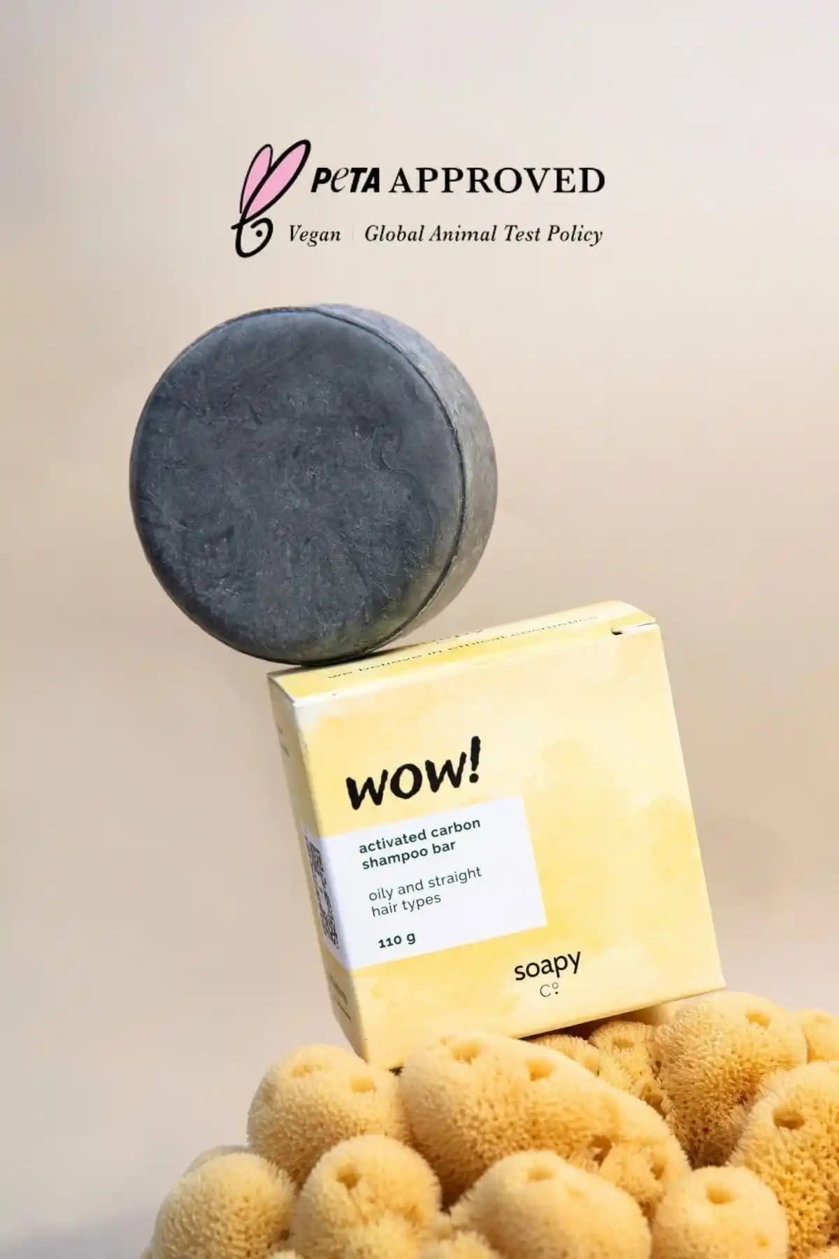 Soapy Co Wow Aktif Karbonlu Katı Şampuan ile Yağlı Saçlarınızı Temizleyin