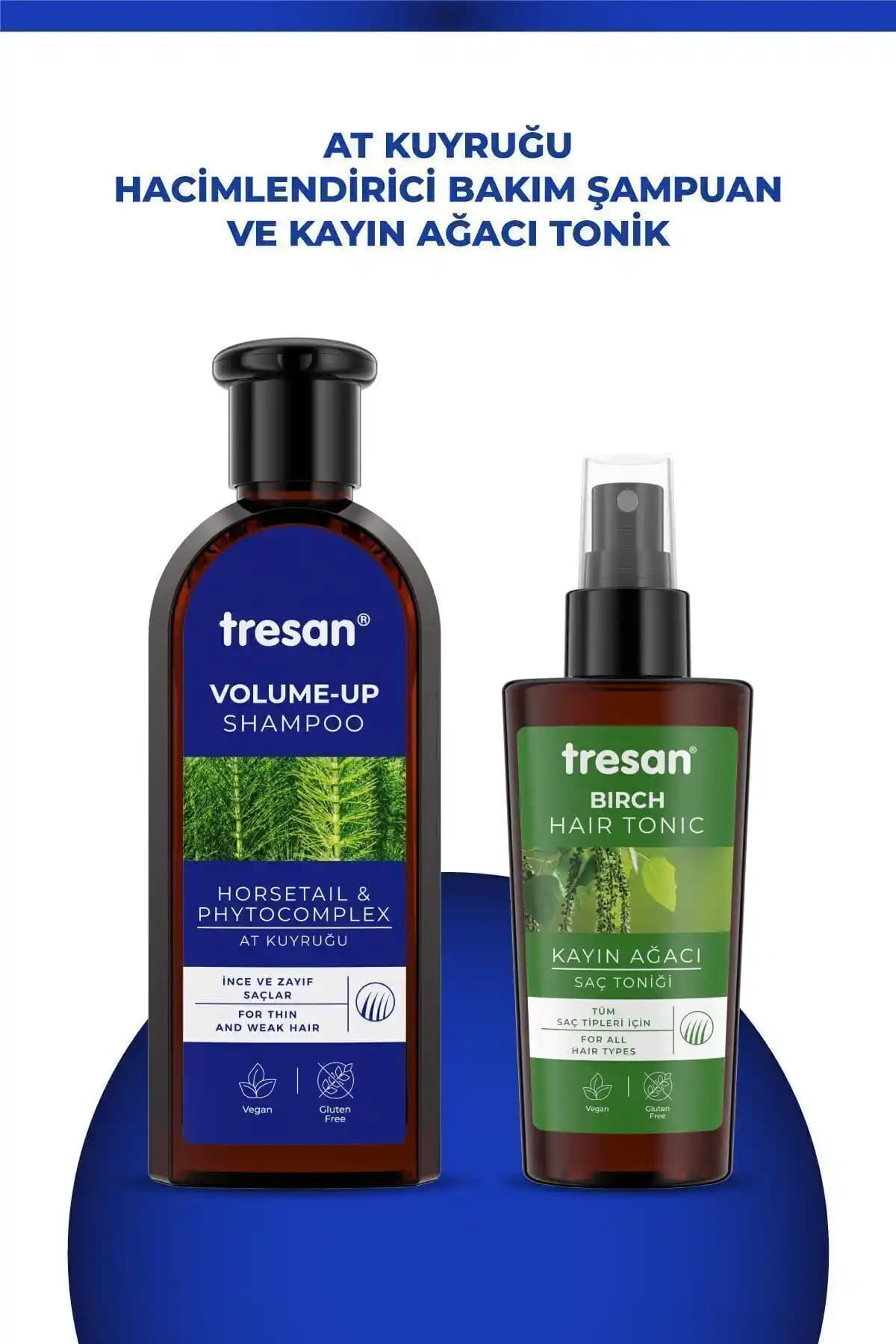 Tresan At Kuyruğu Hacimlendirici Şampuanı ve Saç Toniği ile Saç Bakımı
