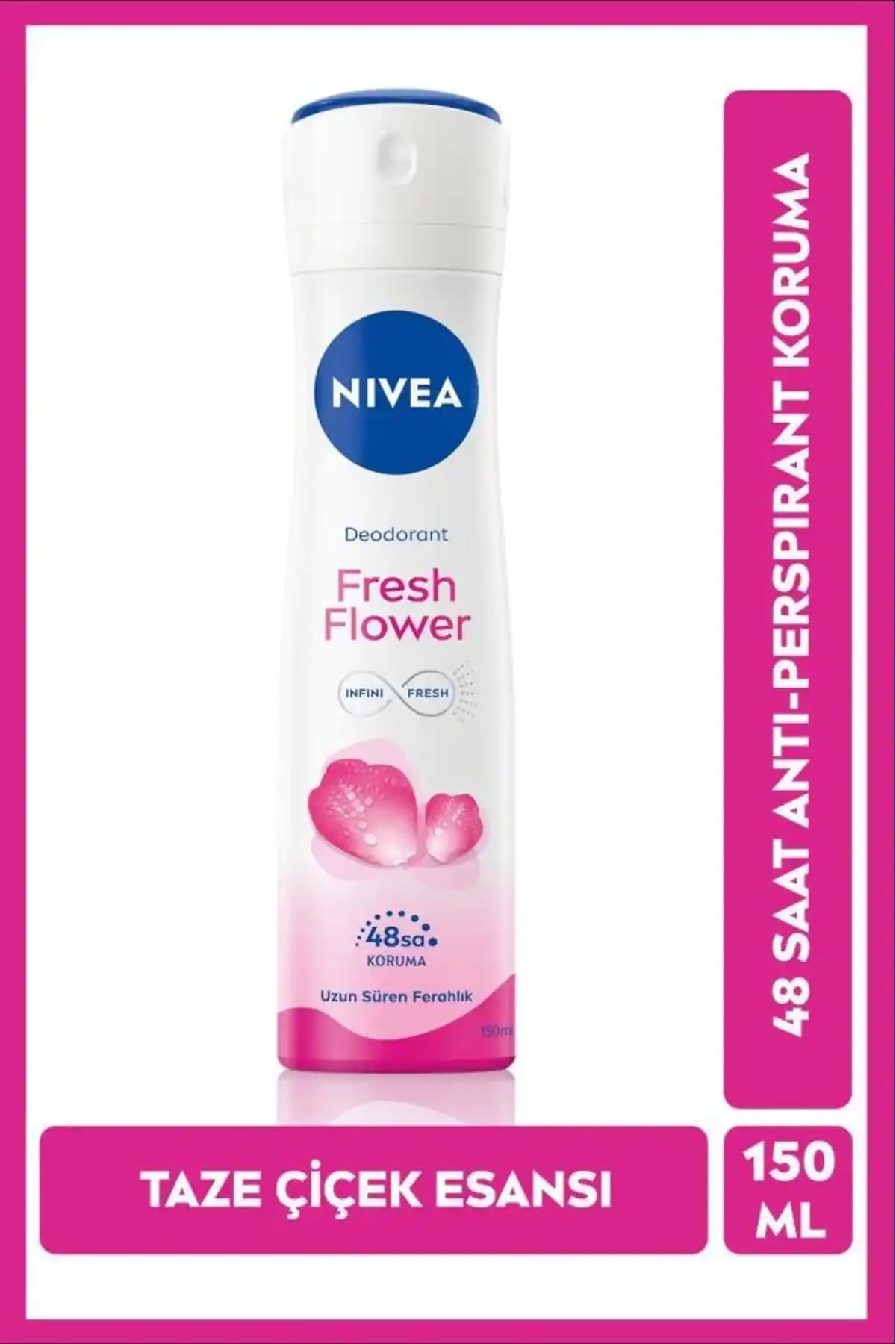 NIVEA Kadın Sprey Deodorant Fresh Flower: Etkili Koruma ve Ferah Koku Sunuyor