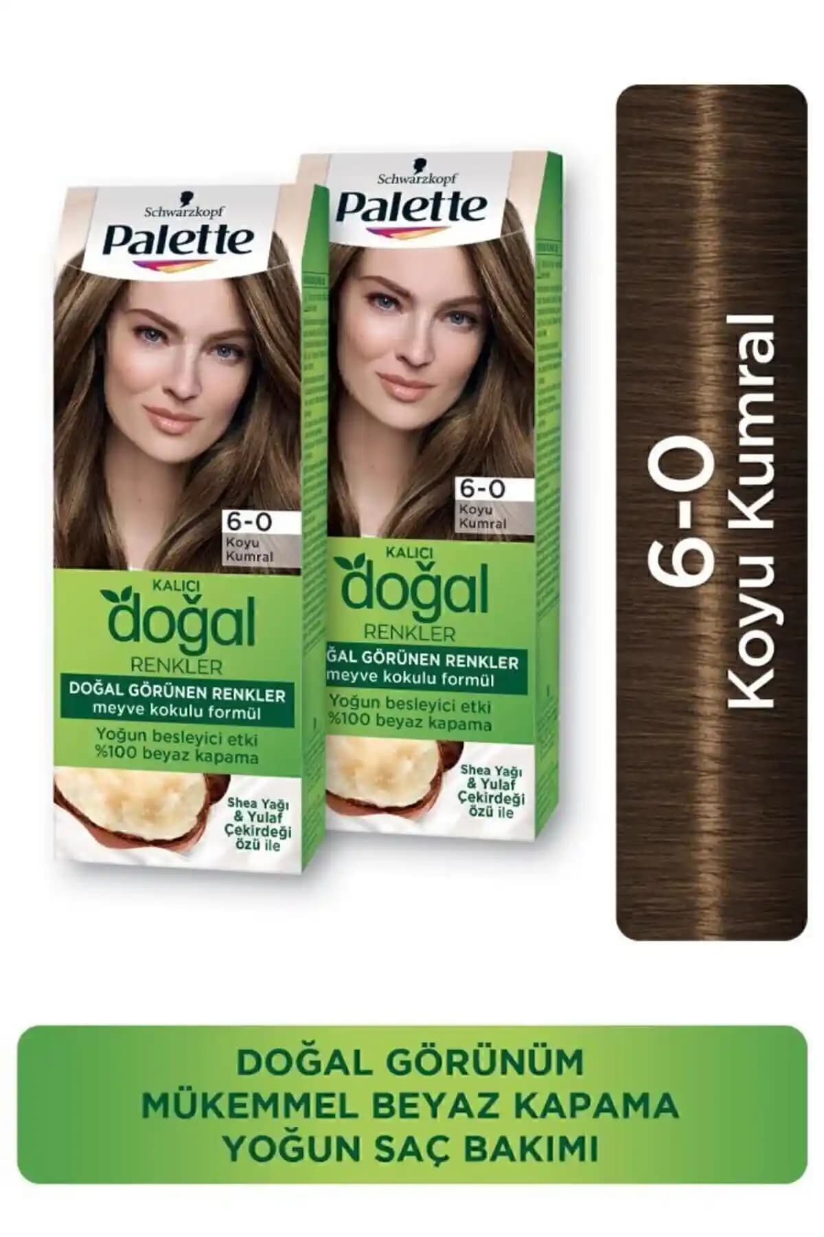 Palette Kalıcı Doğal Renkler 6-0 Koyu Kumral ile Saçlarınıza Doğal Bir Renk Kazandırın