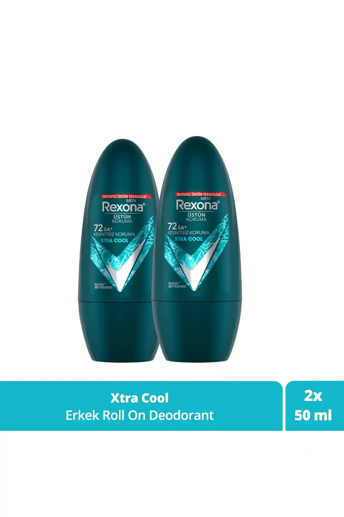 Rexona Men Erkek Roll On Deodorant Xtra Cool – Gün Boyu Ferahlık Sunar