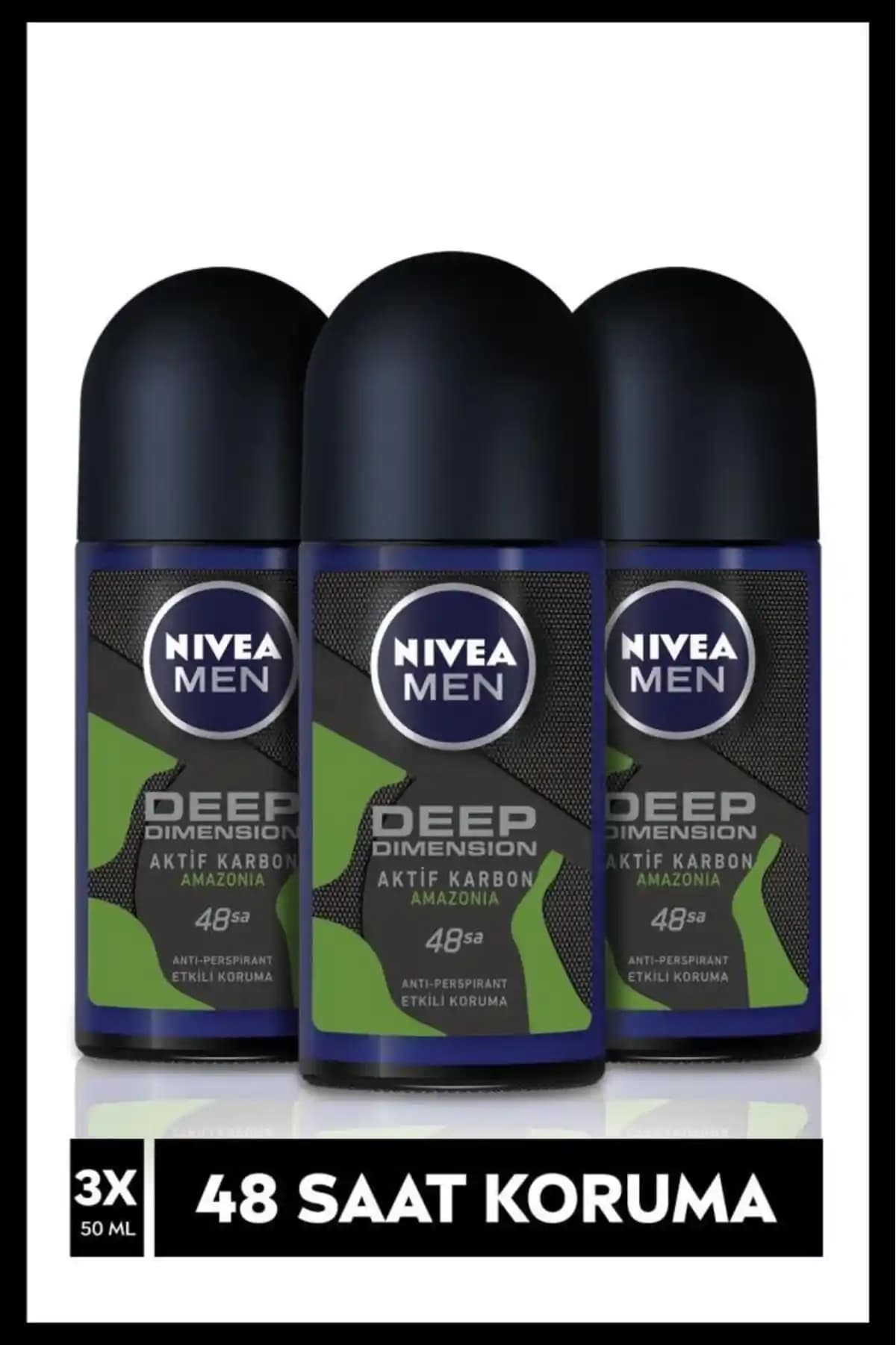 NIVEA Men Erkek Roll-on Deodorant Amazonia: 48 Saat Ferahlatıcı Koruma Sağlar