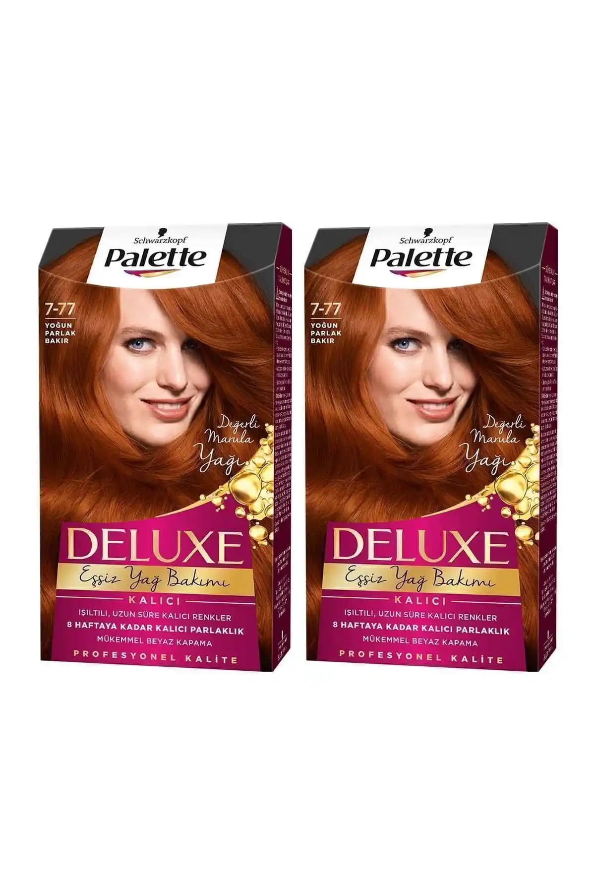 Palette Deluxe 7-77 Yoğun Parlak Bakır Saç Boyası ile Güçlü Renk ve Bakım