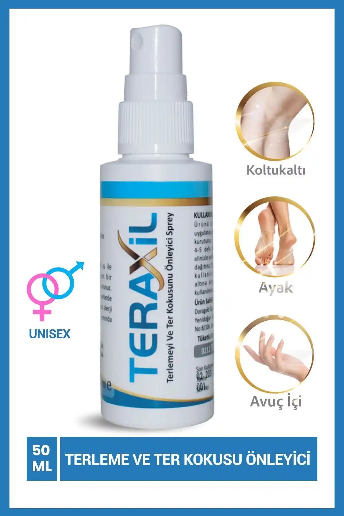Teraxil: Etkili Terleme Kontrolü İçin Unisex Deodorant Sprey Çözümü