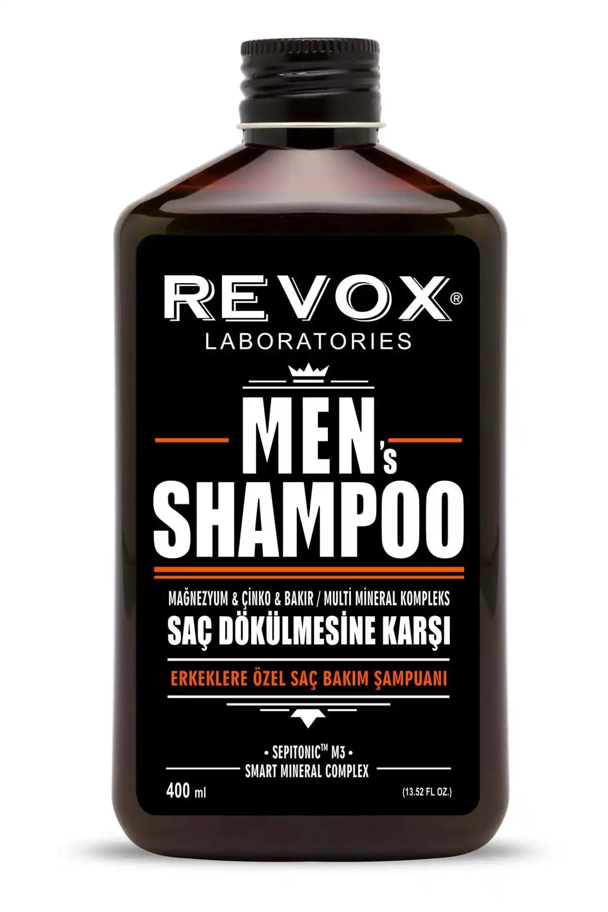 Revox Men Erkekler İçin Organik Saç Bakım Şampuanı | 400 ml Doğal İçerik