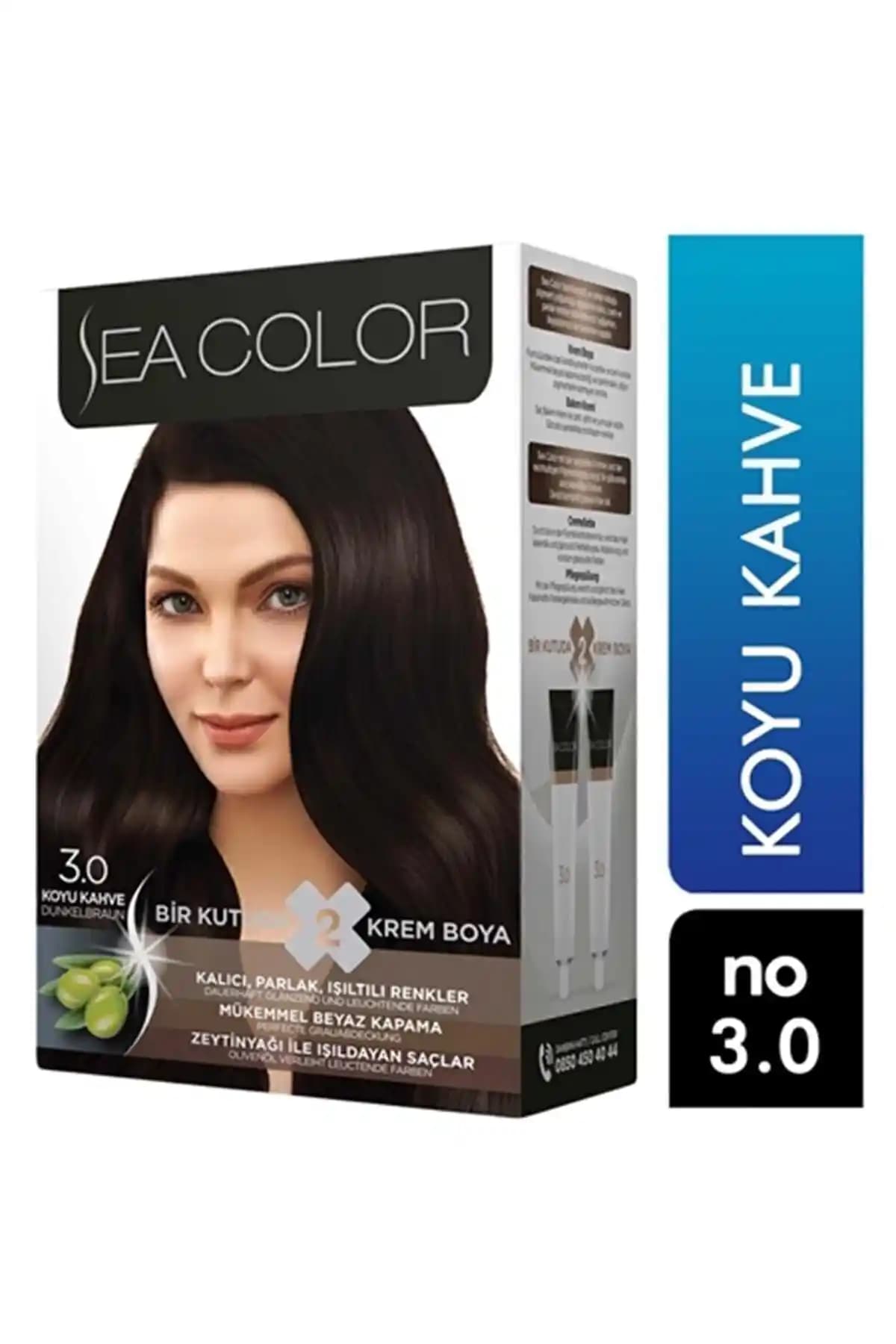 Sea Color Kit Saç Boyası - Koyu Kahve ile Kalıcı ve Kolay Uygulama Sağlayın