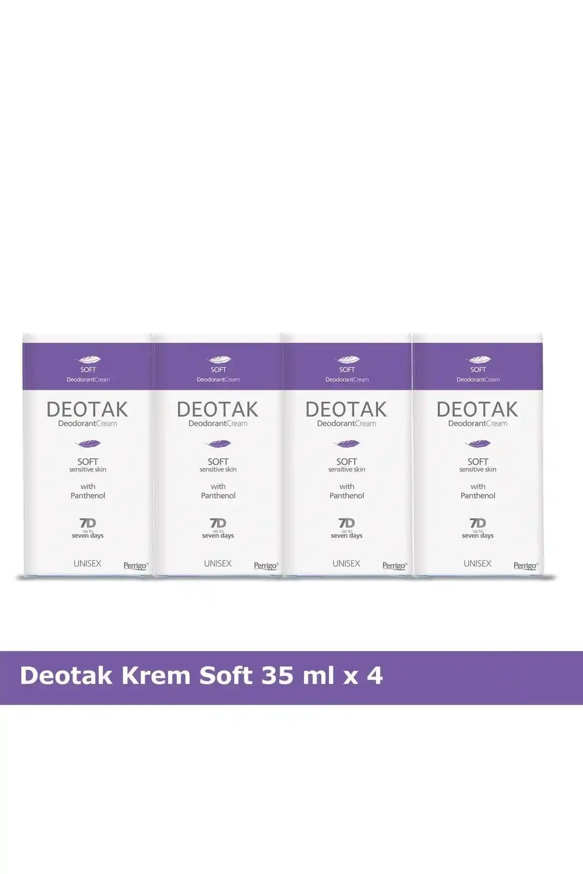 Deotak Krem Deodorant Soft X 4: Doğal İçeriklerle Ter Kokusunu Önleyin