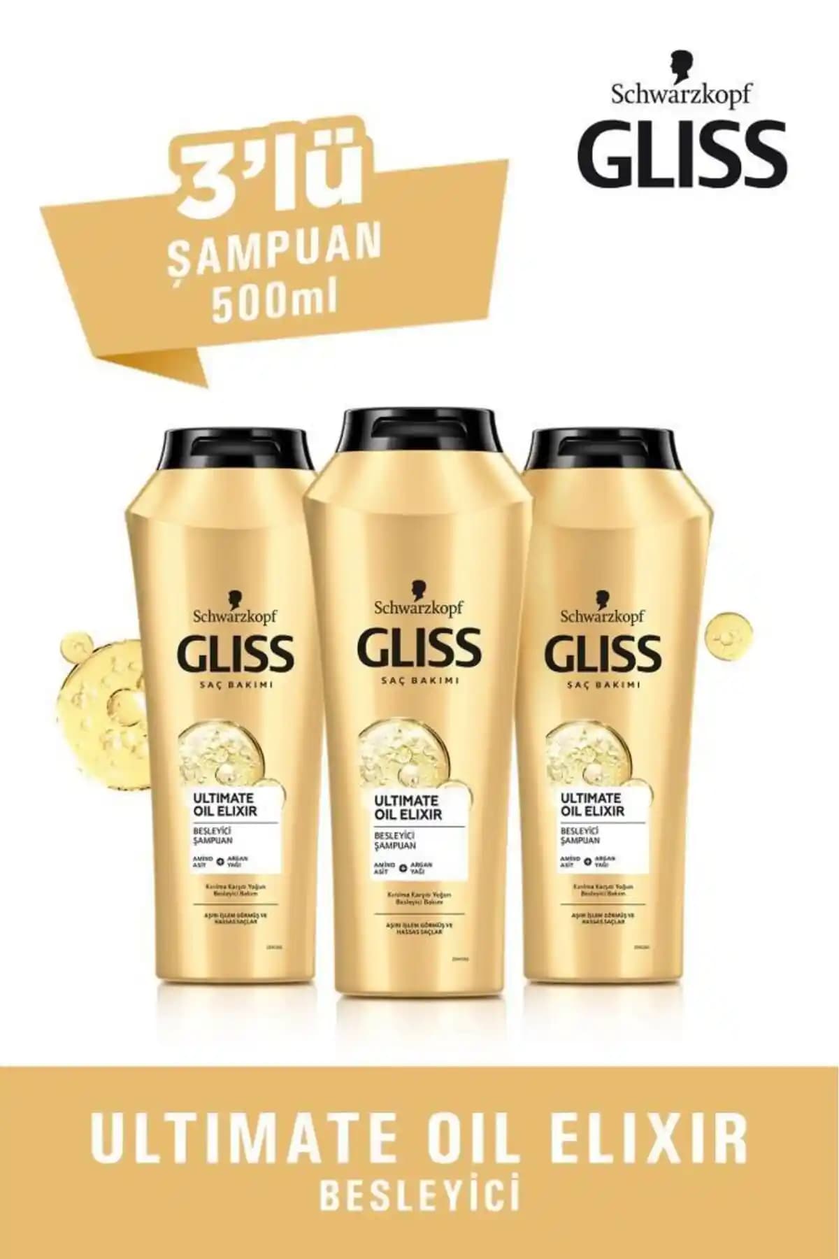 Gliss Ultimate Oil Elixir Besleyici Şampuan: Saç Onarıcı Güçlü Formül