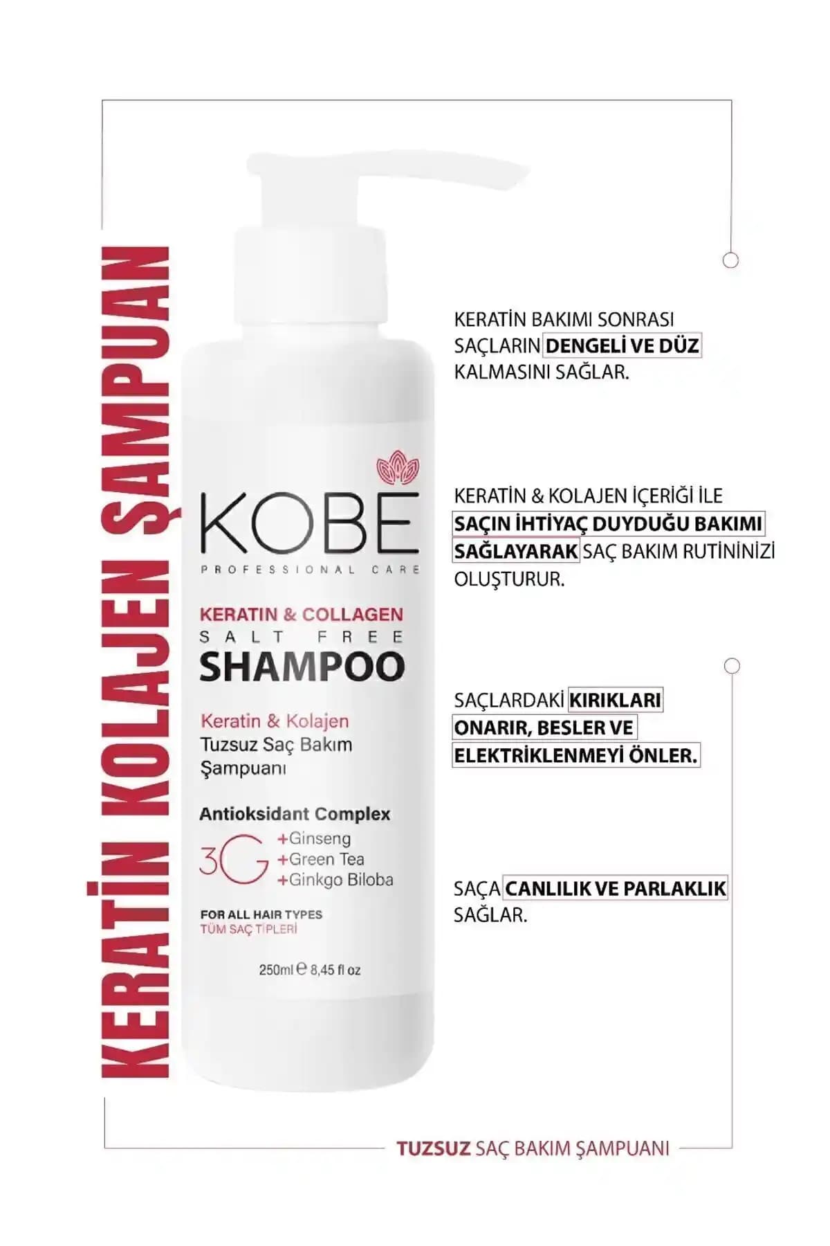 KOBE Tuzsuz Keratin Kolajen Şampuanı: Saç Sağlığınız İçin İnovatif Çözüm
