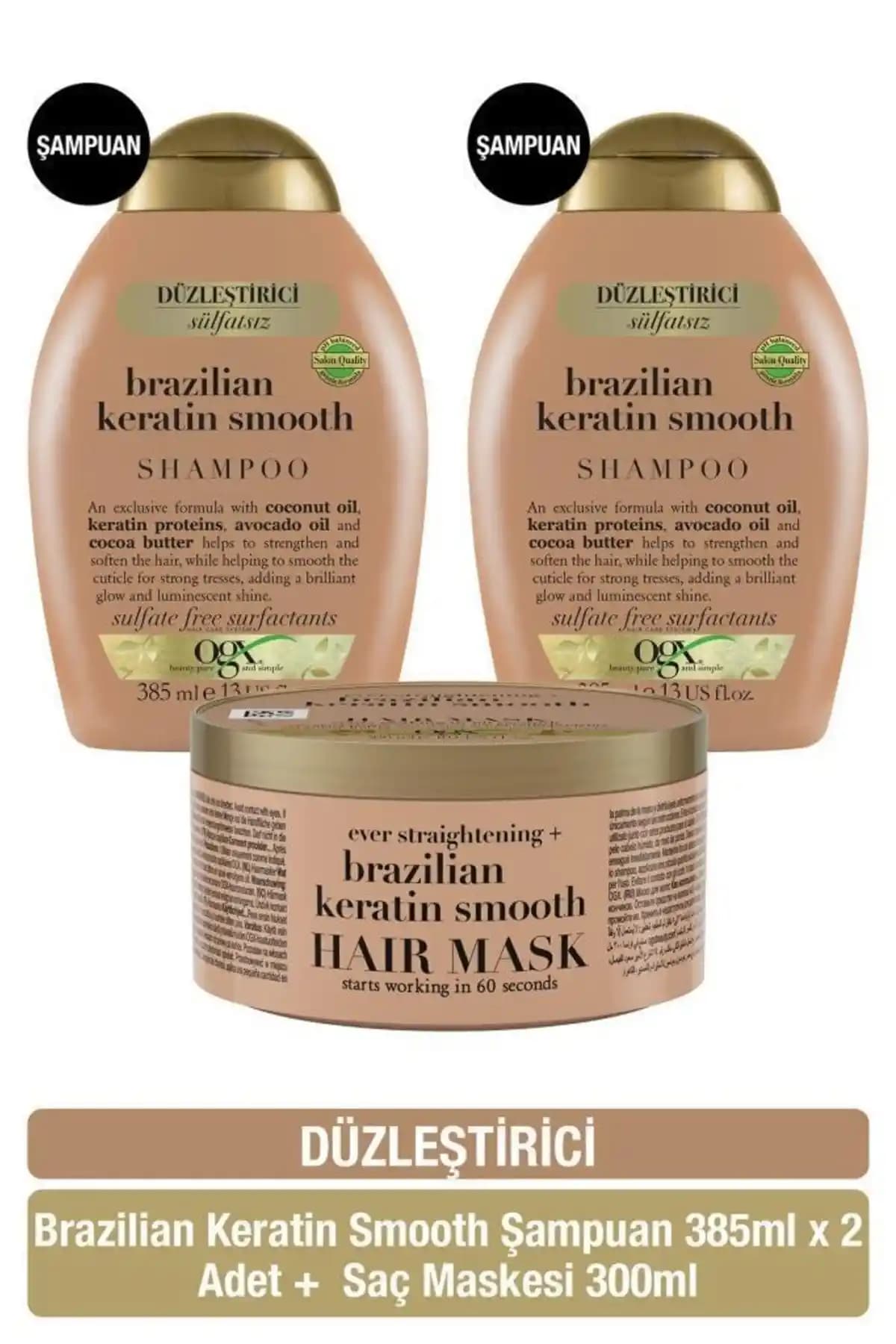 OGX Düzleştirici Brazilian Keratin Smooth Şampuan ve Saç Maskesi İncelemesi ve Faydaları