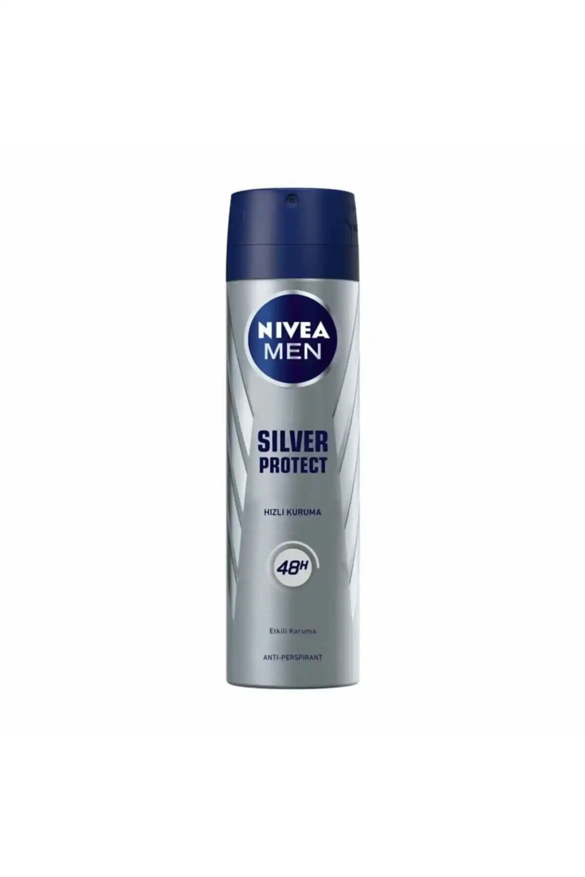 NIVEA Men Erkek Sprey Deodorant Silver Protect ile Gün Boyu Ferahlık