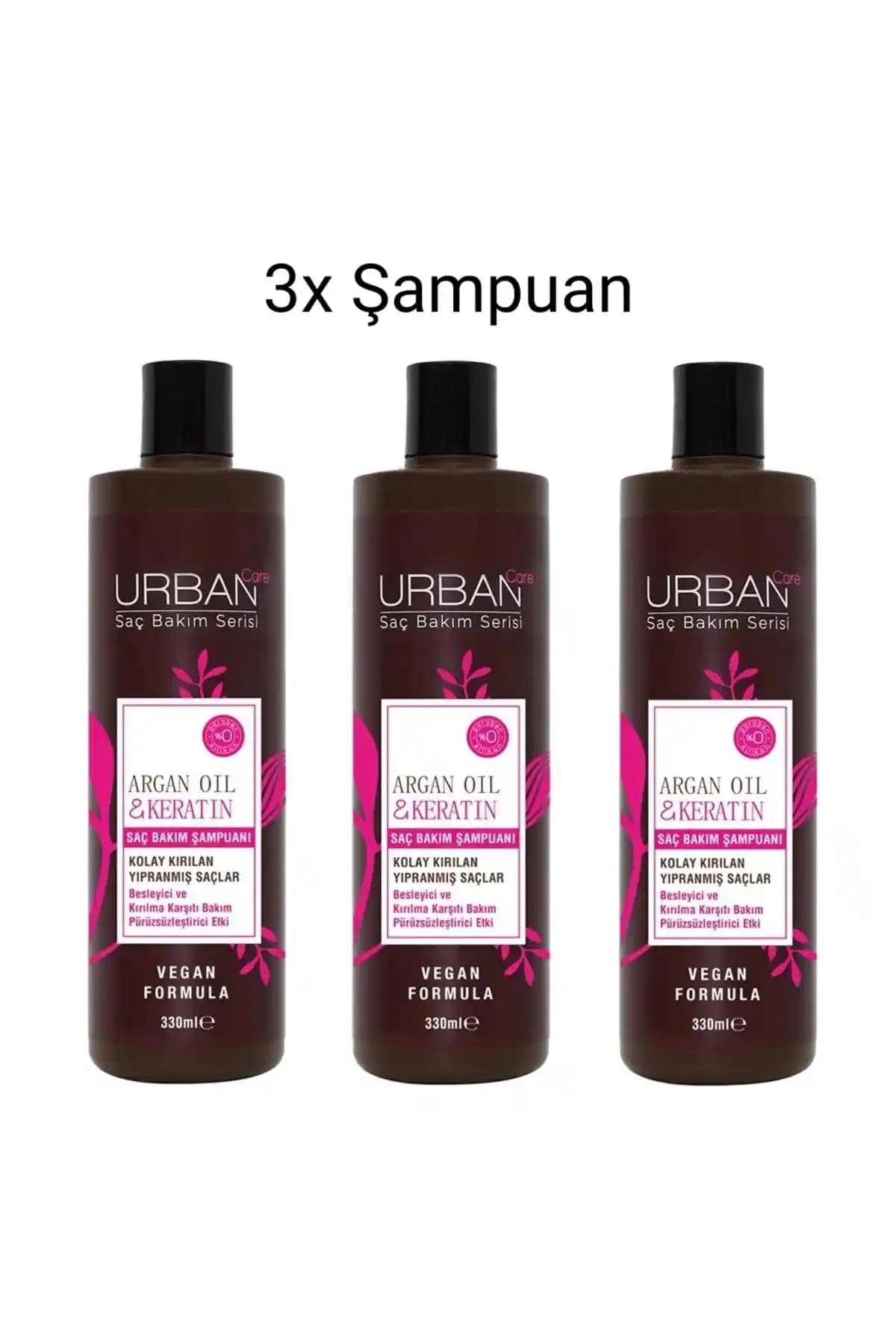 Urban Care Argan & Keratin Şampuan 330ml 3'lü Set: Saç Bakımında Yenilikçi Çözümler