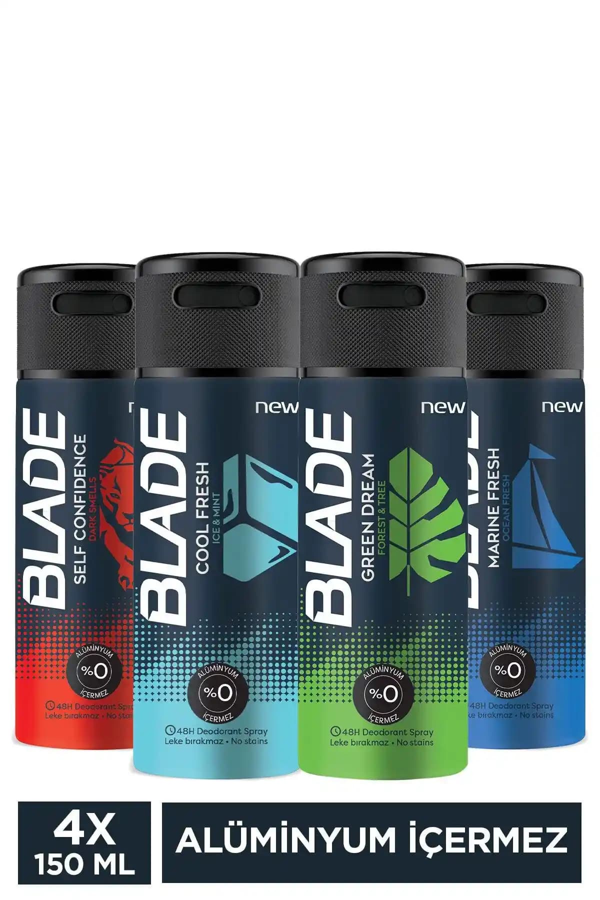 Blade Erkek Deodorant 150 Ml 4'lü Set ve Blade Faster Erkek Deodorant 3x150ml İncelemesi
