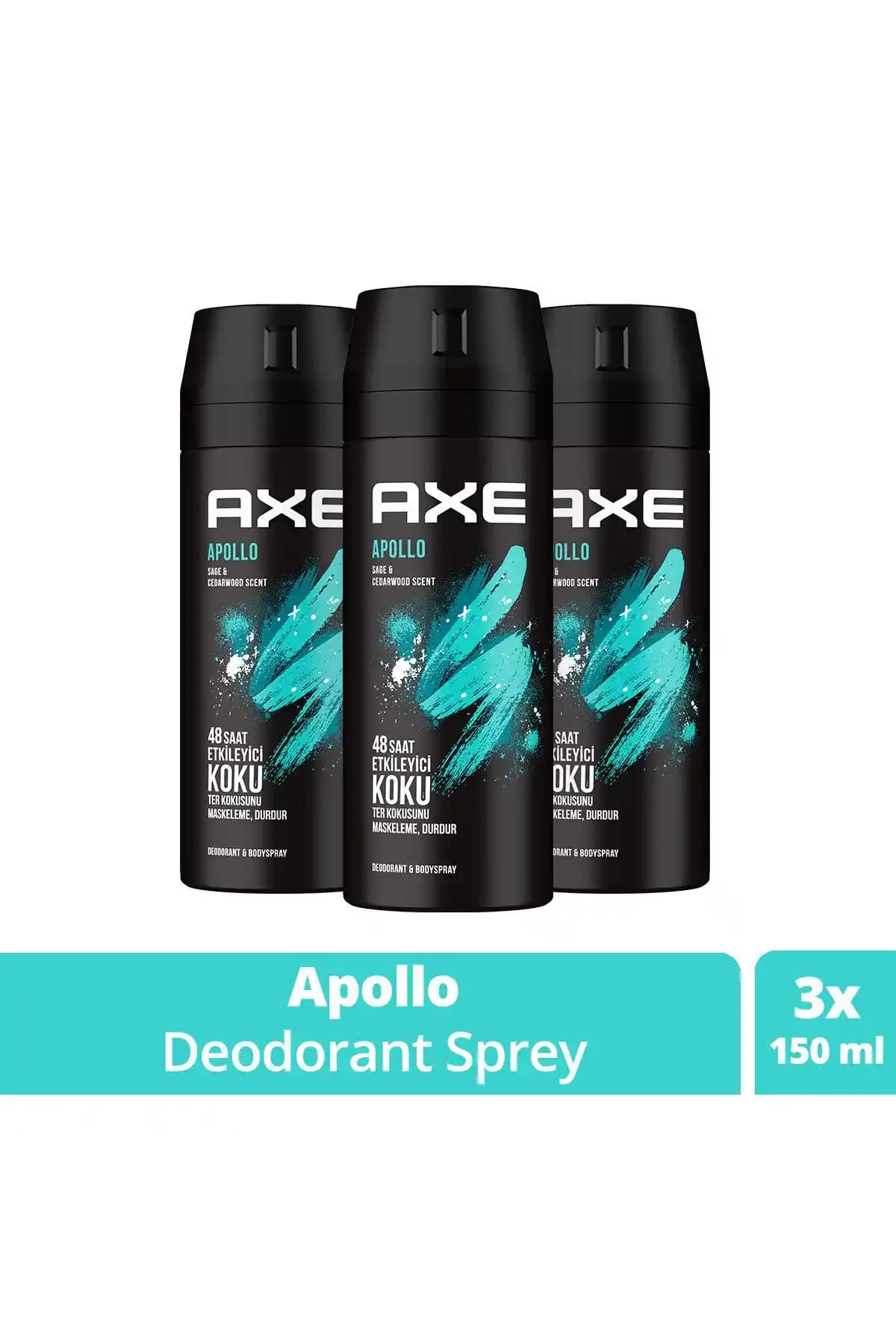 Axe Erkek Sprey Deodorant Apollo ile Aqua Bergamot'ların Karşılaştırması