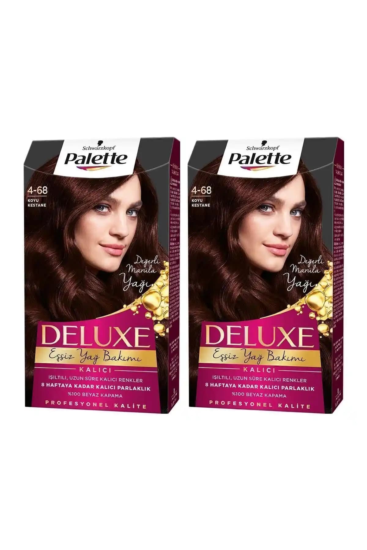 Palette Deluxe Koyu Kestane ve Kalıcı Doğal Renkler Kızıl Çikolata Karşılaştırması