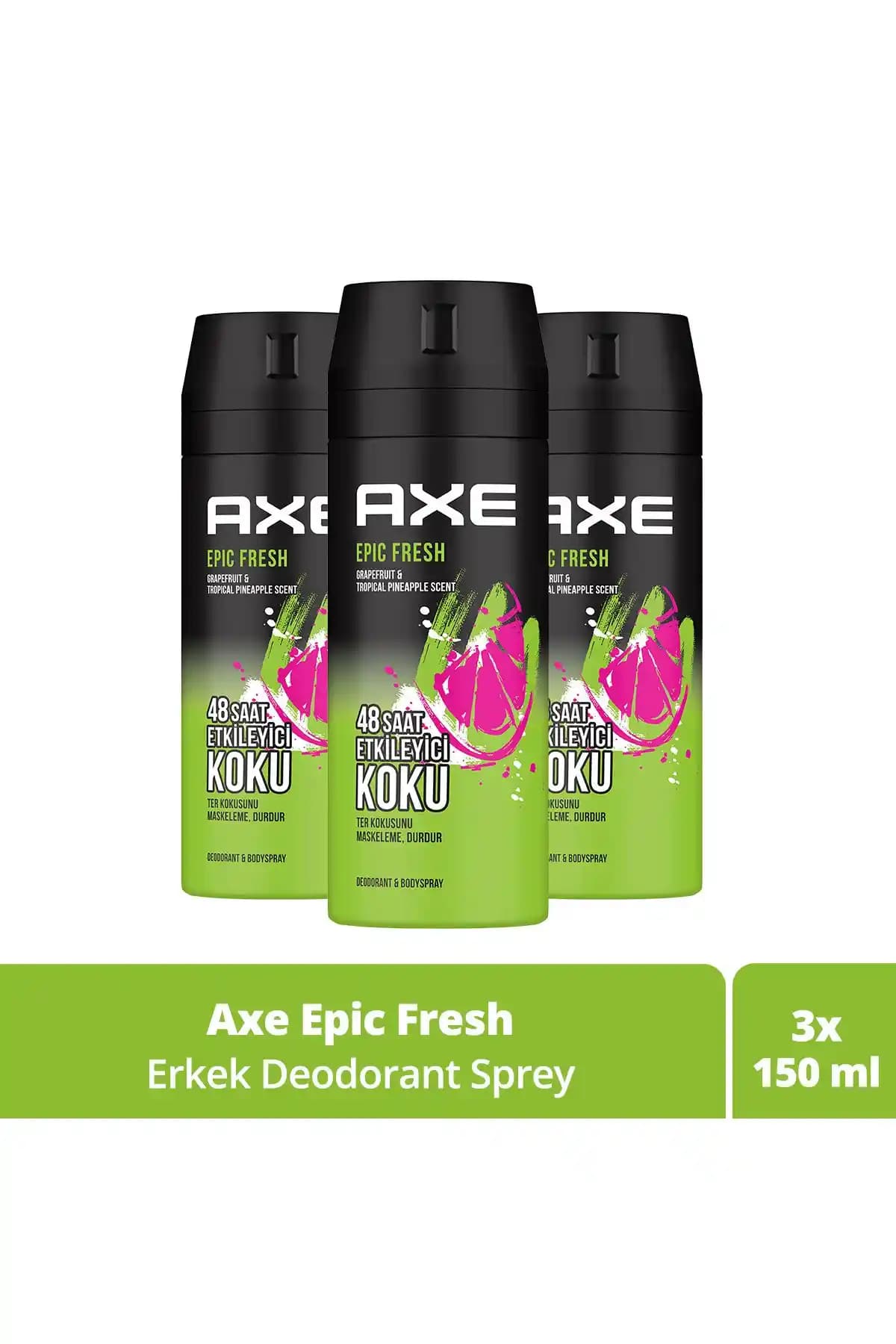 Axe Erkek Deodorant ve Bodyspray Epic Fresh ile Aqua Bergamot Karşılaştırması