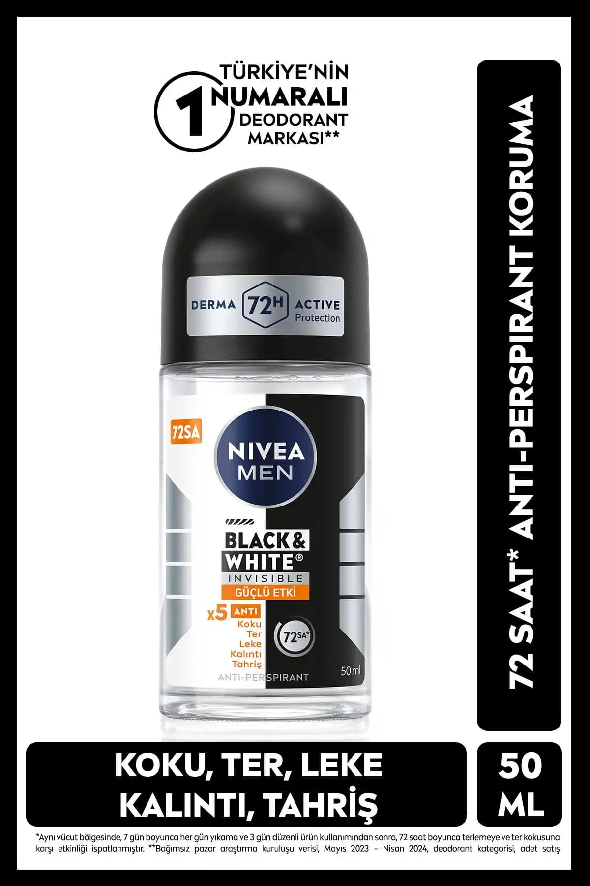 NIVEA MEN Erkek Roll-on Deodorant Karşılaştırması: Black&White Invisible Güçlü Etki