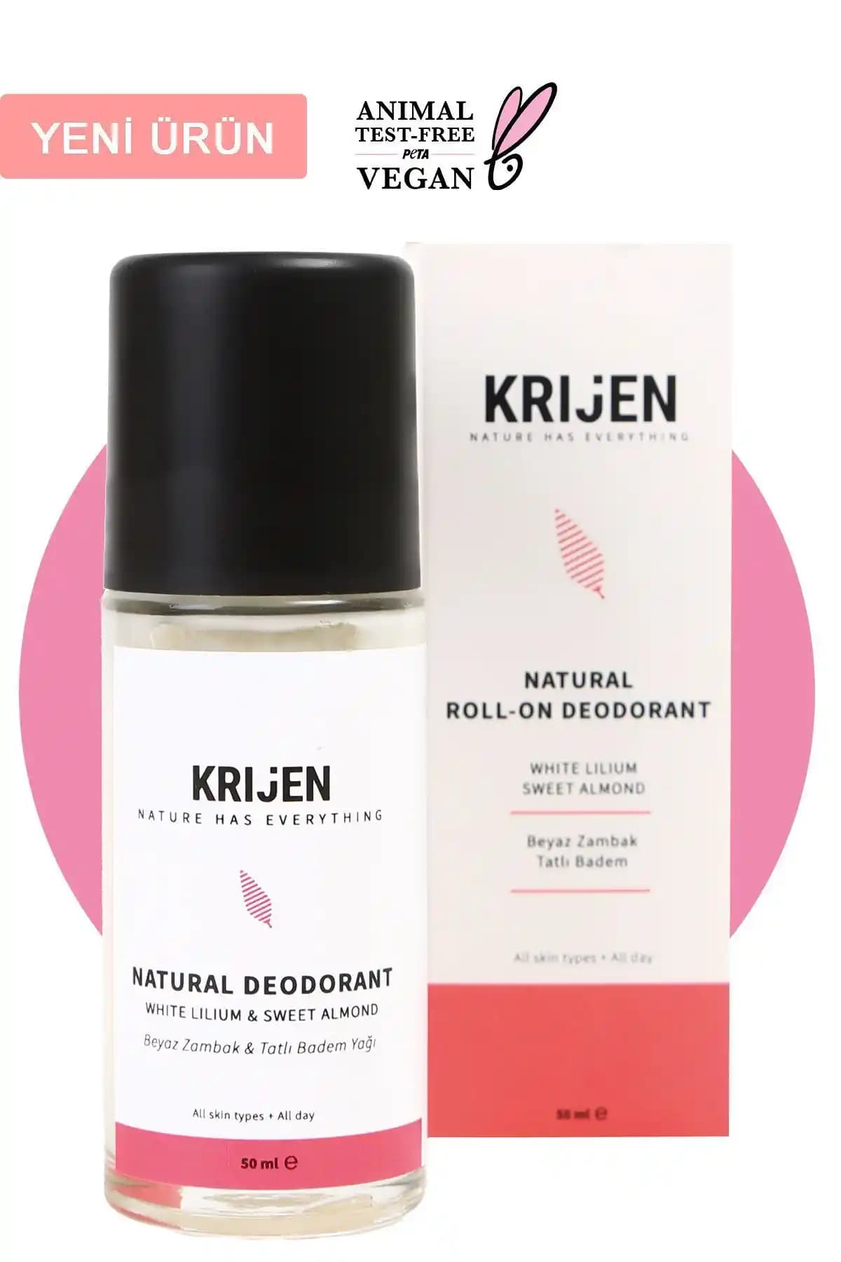 Krijen Deodorant Karşılaştırması: Beyaz Zambak & Tatlı Badem ile Gül Ağacı & Limon