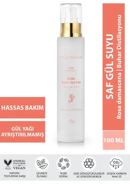 Bade Natural Gül Suyu Tonik: Doğal Cilt Bakımında Ferahlık
