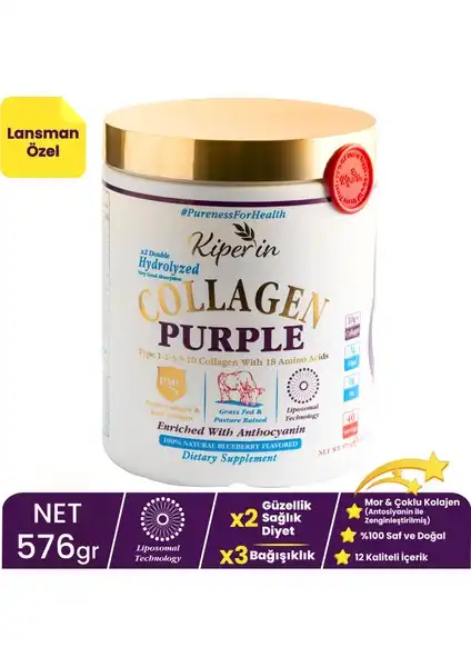 Kiperin Mor Kolajen: %100 Doğal Kolajen ve Lipozomal Teknoloji ile Sağlıklı Yaşam Desteği