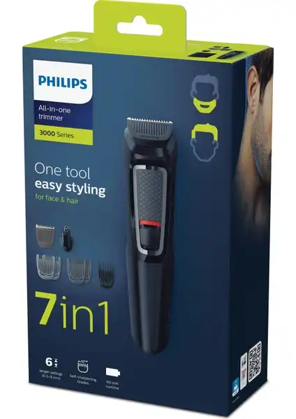 Philips MG3720 7-in-1 Male Grooming Kit - Perfect Hair & Beard Styler