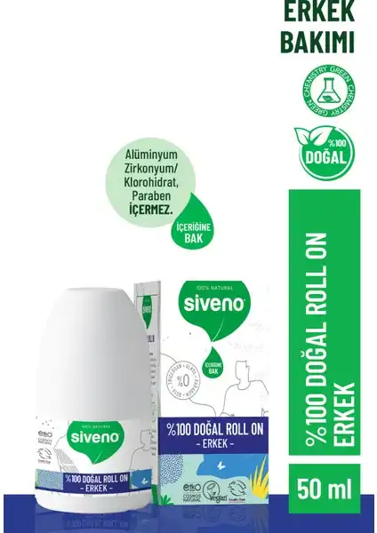 Siveno %100 Doğal Roll-On Erkek Deodorant: Etkili ve Sağlıklı Seçim