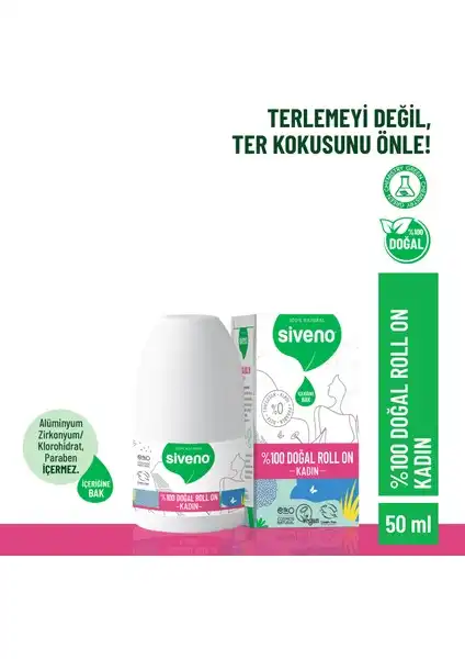 Siveno %100 Doğal Roll-On Kadın Deodorant: Etkili ve Cilt Dostu Alternatif