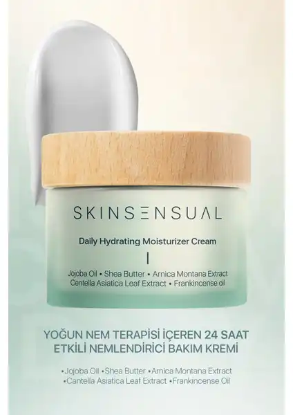 Skin Sensual Daily Hydrating Moisturizer: 24-Hour Moisturizing Cream for All Skin Types
