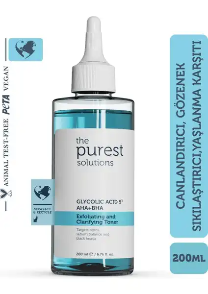 The Purest Solutions Canlandırıcı Tonik: Glikolik Asit ile Ferahlatıcı Cilt Bakımı