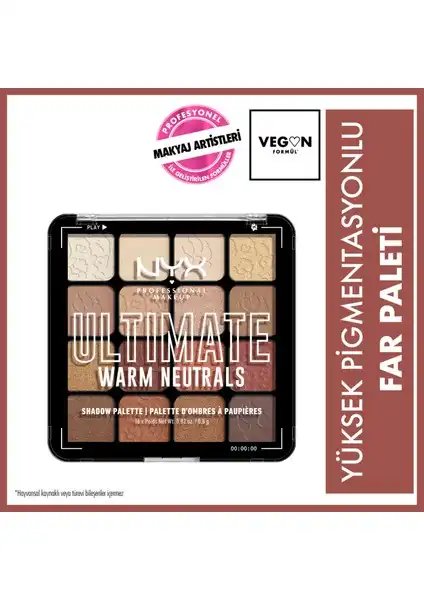 Nyx Professional Makeup Ultimate Shadow Palette - Warm Neutrals İncelemesi