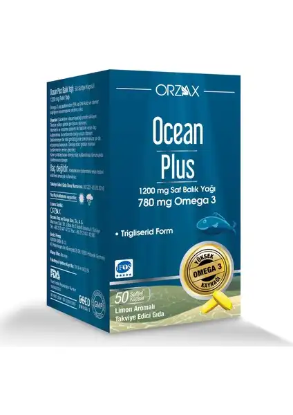 Ocean Plus 1200 mg Balık Yağı Kapsülleri: Özellikler ve Faydaları
