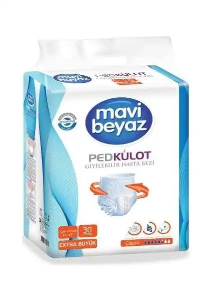 Mavi Beyaz Ped Emici Külot Hasta Bezi XL: Konforlu ve Hijyenik Seçenek