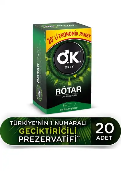 Okey Rötar Geciktirici Prezervatif 20'li: Uzun Süreli Konfor ve Haz