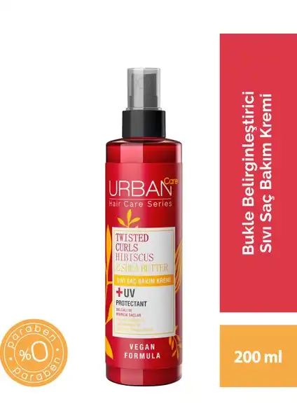 URBAN Care Hibiscus & Shea Butter Sıvı Saç Bakım Kremi ile Buklelerinizi Belirginleştir
