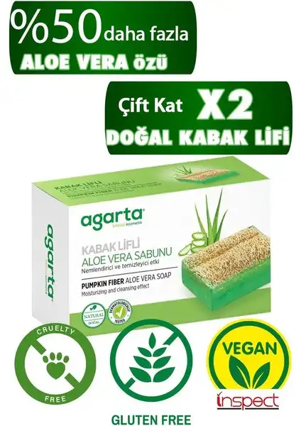 Agarta Doğal Kabak Lifli Aloe Vera Sabunu: Cilt Temizliği ve Beslenmesi İçin
