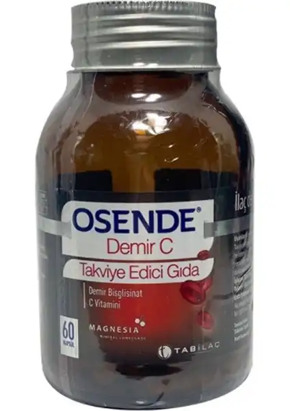 Osende Demir C (Ester-C) 60 Kapsül: Demir ve C Vitamini Desteği