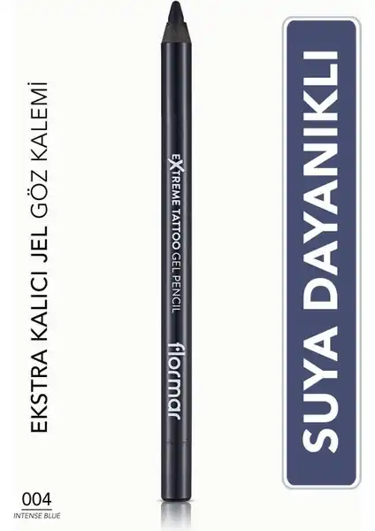 Flormar Extreme Tattoo Suya Dayanıklı Jel Göz Kalemi - 004 Intense Blue