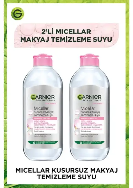 Garnier Micellar Kusursuz Makyaj Temizleme Suyu Seti: Hassas Ciltler İçin İdeal