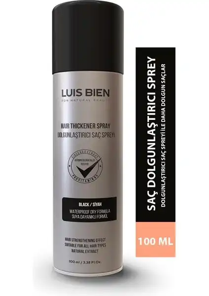 Luis Bien Hair Fiber Dolgunlaştırıcı Saç Spreyi ile Hacimli Saçlar