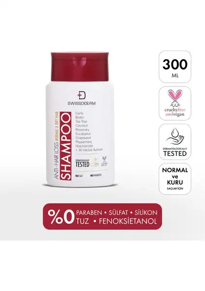Swissoderm Şampuan Normal & Kuru Saç: Doğal ve Vegan Bakım Çözümü