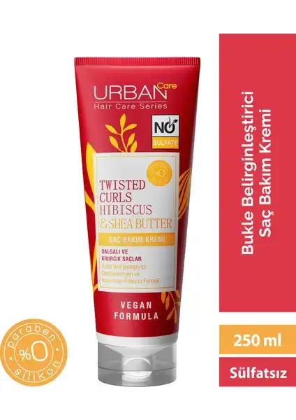 URBAN Care Hibiscus ve Shea Yağı ile Kıvırcık Saçlar için Saç Bakım Kremi